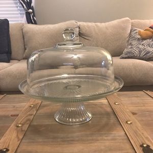 Glass Domed Cake Plate/Punch Bowl